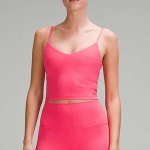 NWT Lululemon Align Cropped Cami Top Glazed Pink GLZP 0